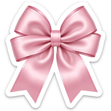 light pink bow on light pink bow sticker
