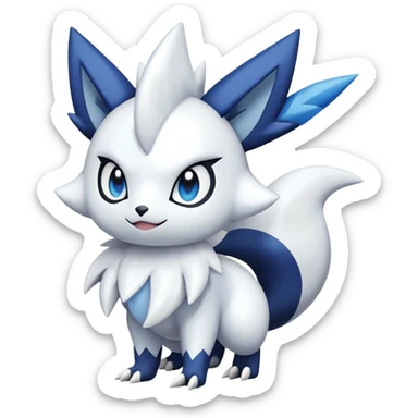 Shiny Zangoose-Absol-Meowstic-Fakémon-hybrid-creature (full body)  sticker
