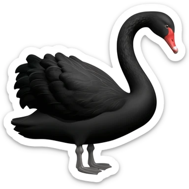 Black swan emoji sticker