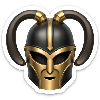 greek black horn helmet sticker