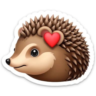 Hedgehog with love sticker