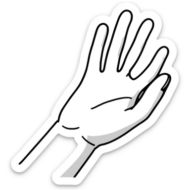hand waving sticker