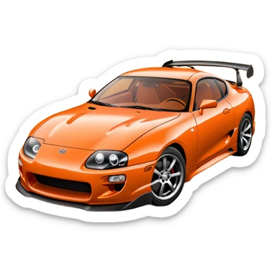 Toyota Supra mk iv orange  sticker