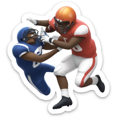 Cat getting sacked in football sticker