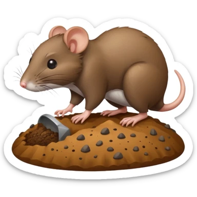 Rats digging sticker
