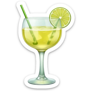 Mach mir einen Lime Sour Cocktail und nimm ein schönes glas -  das glas sollte aber nicht grün sein  sticker
