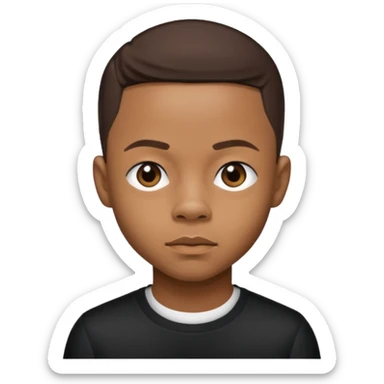 Shad "Bow Wow" Moss with dark brown hair sticker