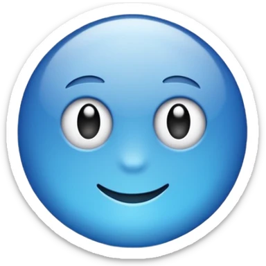 Circulo azul con una ✔️ de color blanco adrento sticker