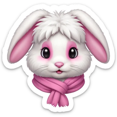 Cute bunny with scarf  sticker