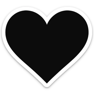 black heart sticker