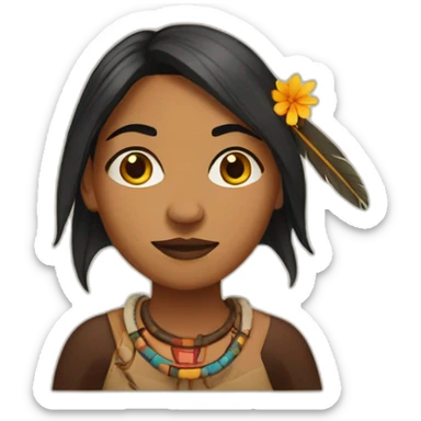 indigenous woman sticker
