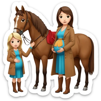 maternity with horse sticker