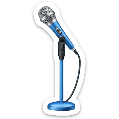 Microphone Stand blue sticker