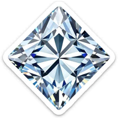 princess cut diamond sticker
