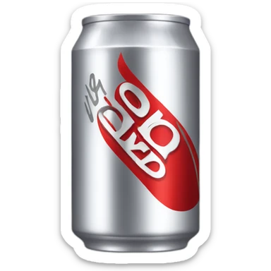 Silver Diet Coke can sticker