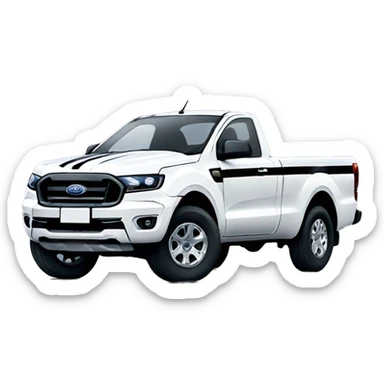 Ford ranger with black stripes sticker