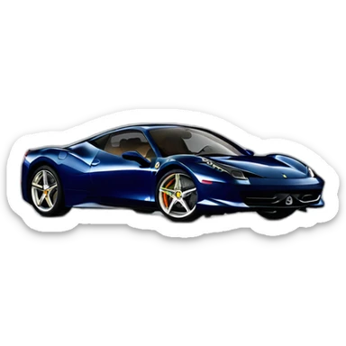 Dark Navy Blue 2011 Ferrari 458 Italia sticker