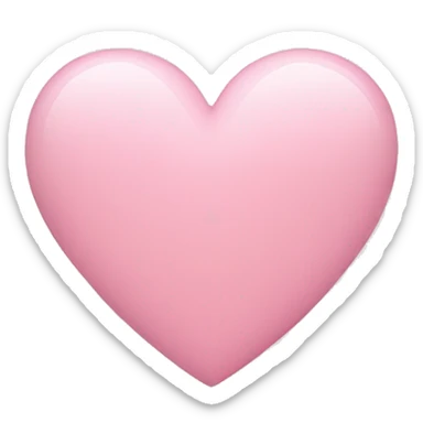 Light pink heart sticker
