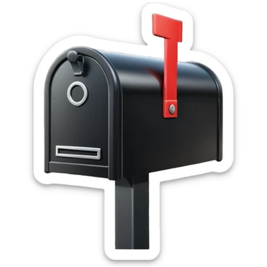 black unified mailbox 90210 on black post sticker