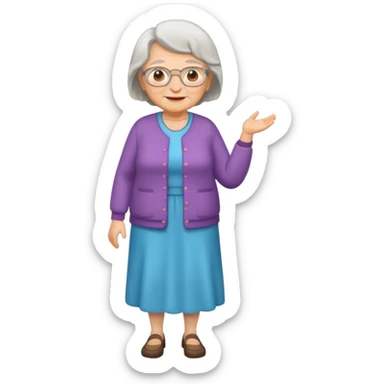 Make a grandma but with a full body sticker