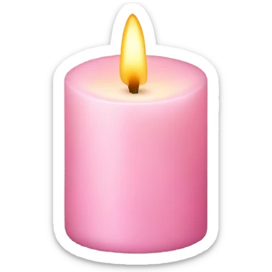 light pink candle sticker