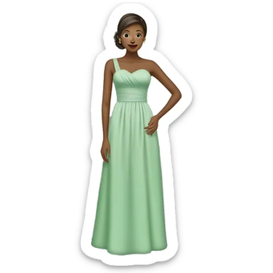 bridesmaids in green sticker