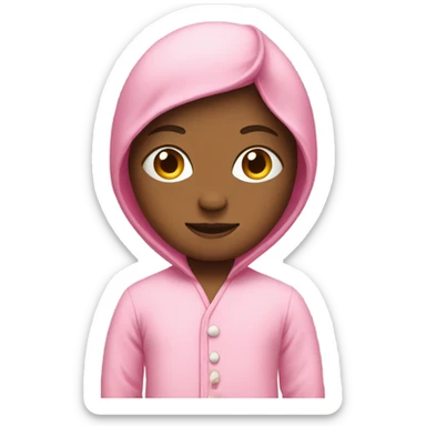 pink person in pink pajamas sticker
