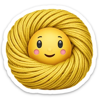 yellow ball of yarn sticker
