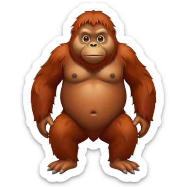 orangutan full body sticker