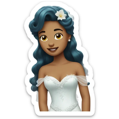 little mermaid bride sticker