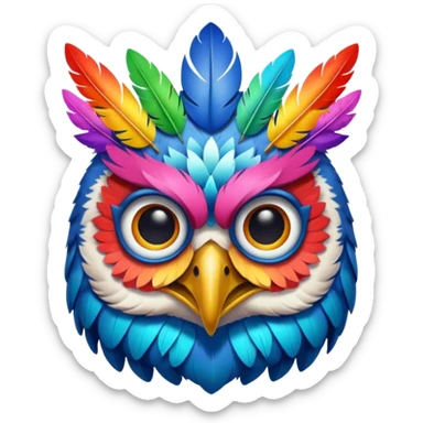 Cabeza de búho EDC festival  sticker