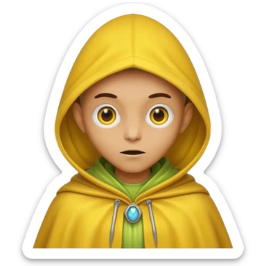 alien with yellow cloak sticker