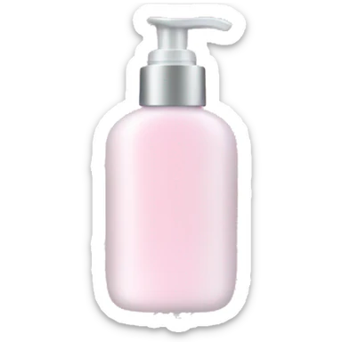 Light pink lotion bottle with christmas snowflake pattern sticker