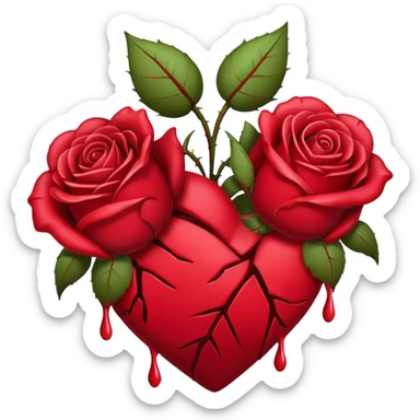 Put The 💔 Emoji And 🥀 Emoji Together In One Image sticker