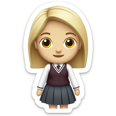 school uniform whit skirt sticker