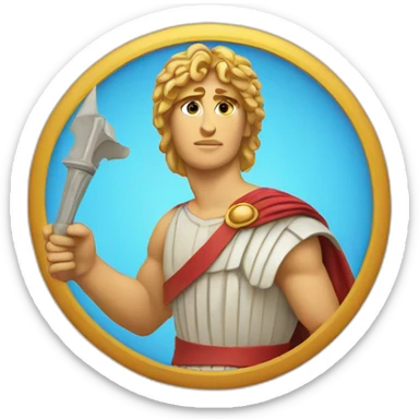 alexander the great holding something sticker