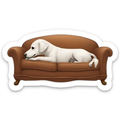 Dog humping couch sticker