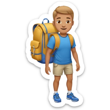 create a emoji for my male friend who is going back home for one month vacation sticker