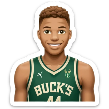 giannis smiling Bucks number 34 sticker