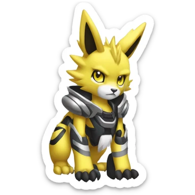 Cool Edgy Cute Metabee Renamon Zeraora Full body sticker