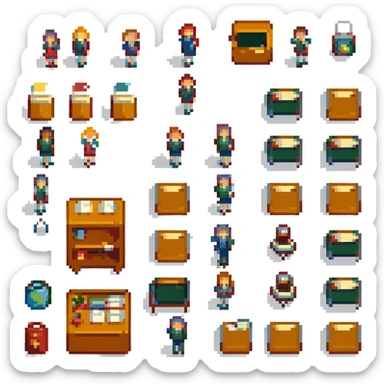 A group of school children finding Squid Game business cards in their school sticker