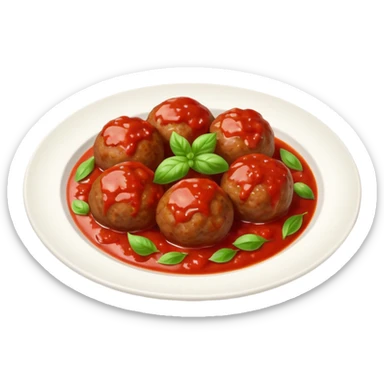 a plate of meatballs sticker