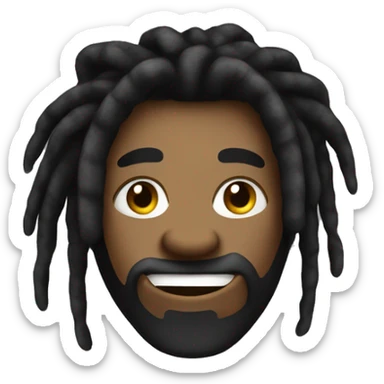 black nonchalant dreadhead with grills giving thumbs up sticker