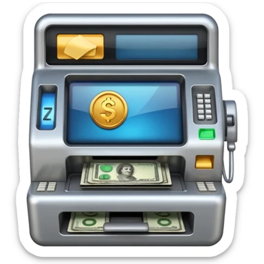 make a cash mashine 4k realistic sticker