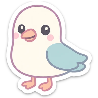 colorful and cute seagull sticker