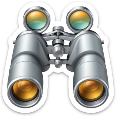 silver binoculars sticker