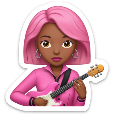 pink musician black woman  sticker