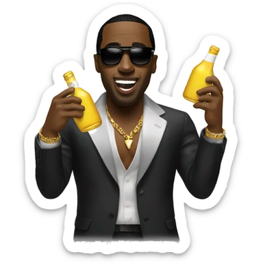 P diddy partying sticker