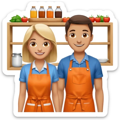 2 grown characters + shop sticker