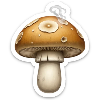 champignon qui fume sticker